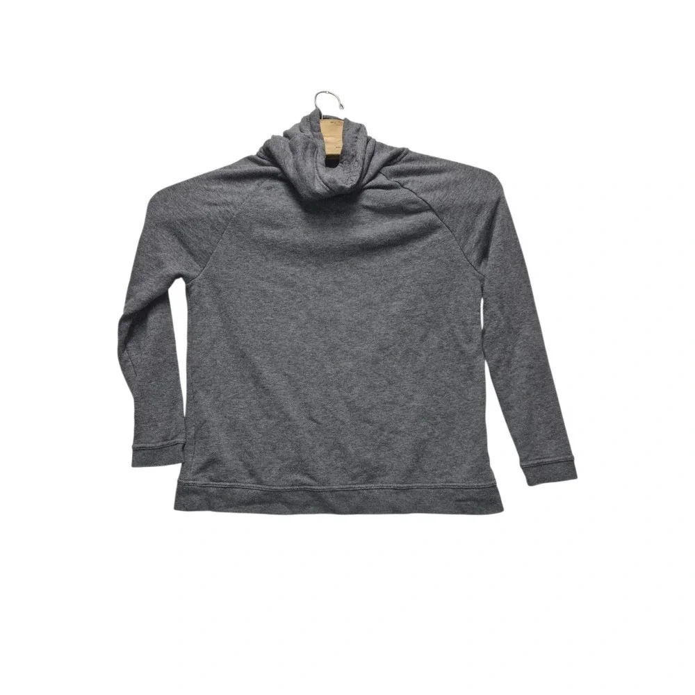 Nike Sweatshirt Womens Size Medium Grey Standard Funnel Neck Pockets Modern